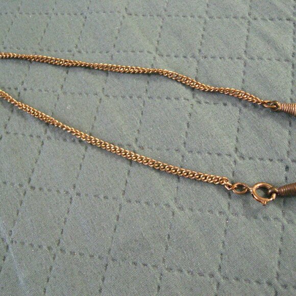 Vintage Gold Patina Hanging Chain 14" - Picture 6 of 8